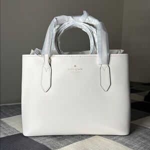 Kate Spade White Leather Tote Bag